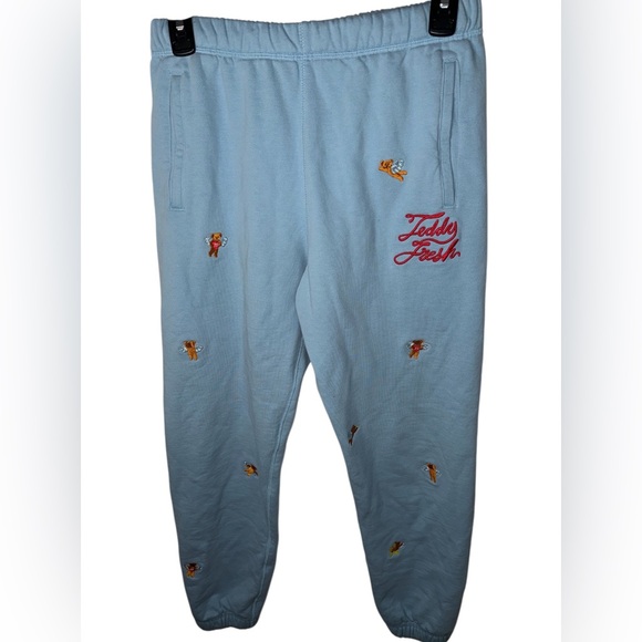 TEDDY FRESH | Light Blue Embroidered Teddy Bear Angels | Women’s Sweatpants (S) - Picture 3 of 7